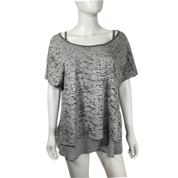 New Directions T-Shirt & Tank Light Gray Layered Set - Picture 1 of 7
